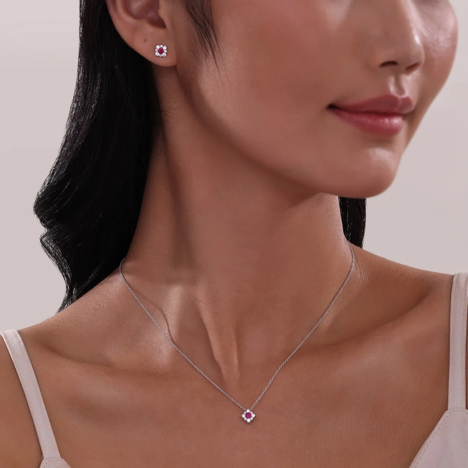 0.54 CTW Halo Stud Earrings E0596CRP00
