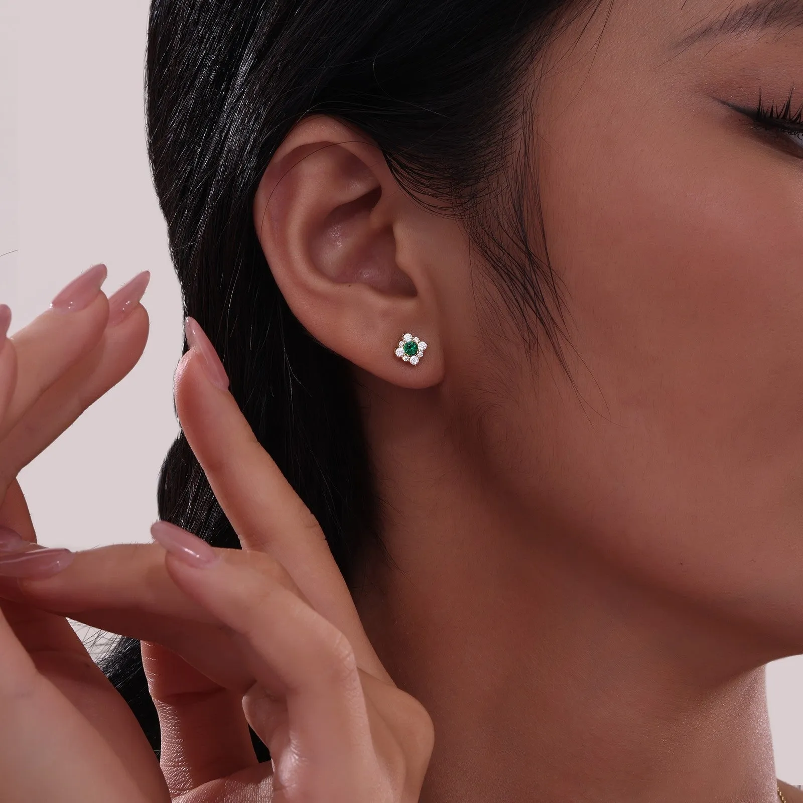 0.54 CTW Halo Stud Earrings E0596CRP00