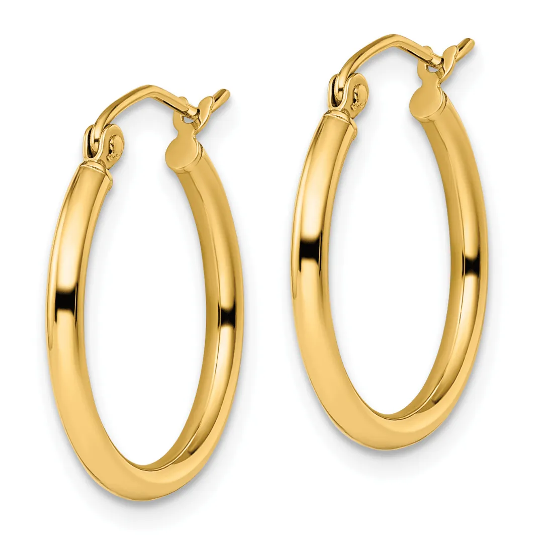 10K Gold Hinged Hoop Earrings