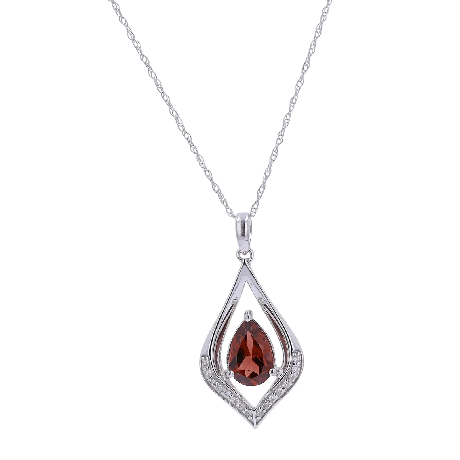 10K Pear Cut Gemstone Center Pendant<p><strong>More Colors Available</p></strong>