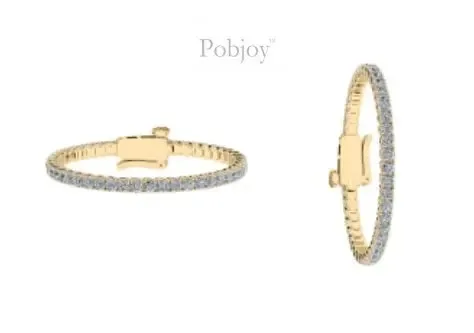 18K Gold Lab Grown Round Diamond Tennis Bracelet 4.20 Carats E/VS