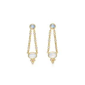 18K LONG CHAIN DROP EARRINGS