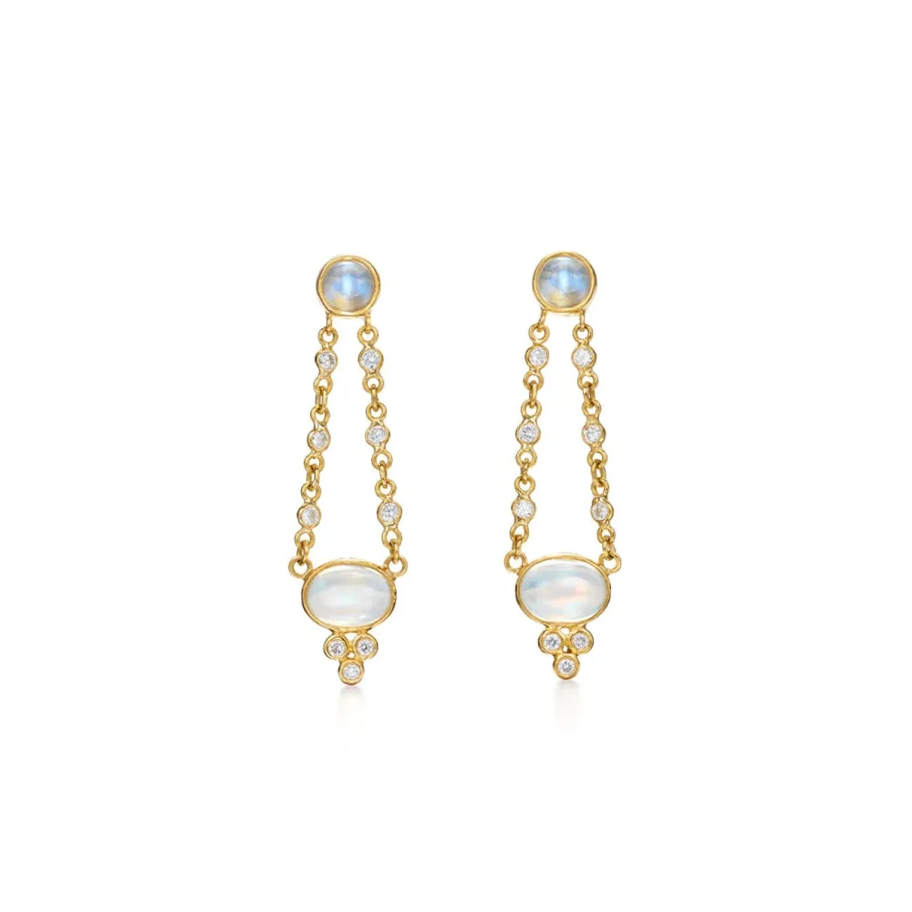 18K LONG CHAIN DROP EARRINGS