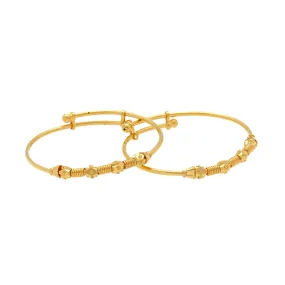 22K Yellow Gold Spirit Baby Bangle Set