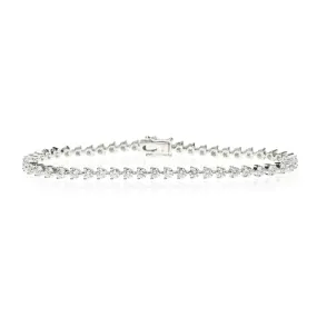 3 Prong Tennis Bracelet with 2.5mm Diamonds