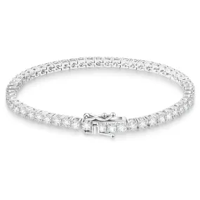 3mm Moissanite White Gold Tennis Bracelet KRKC