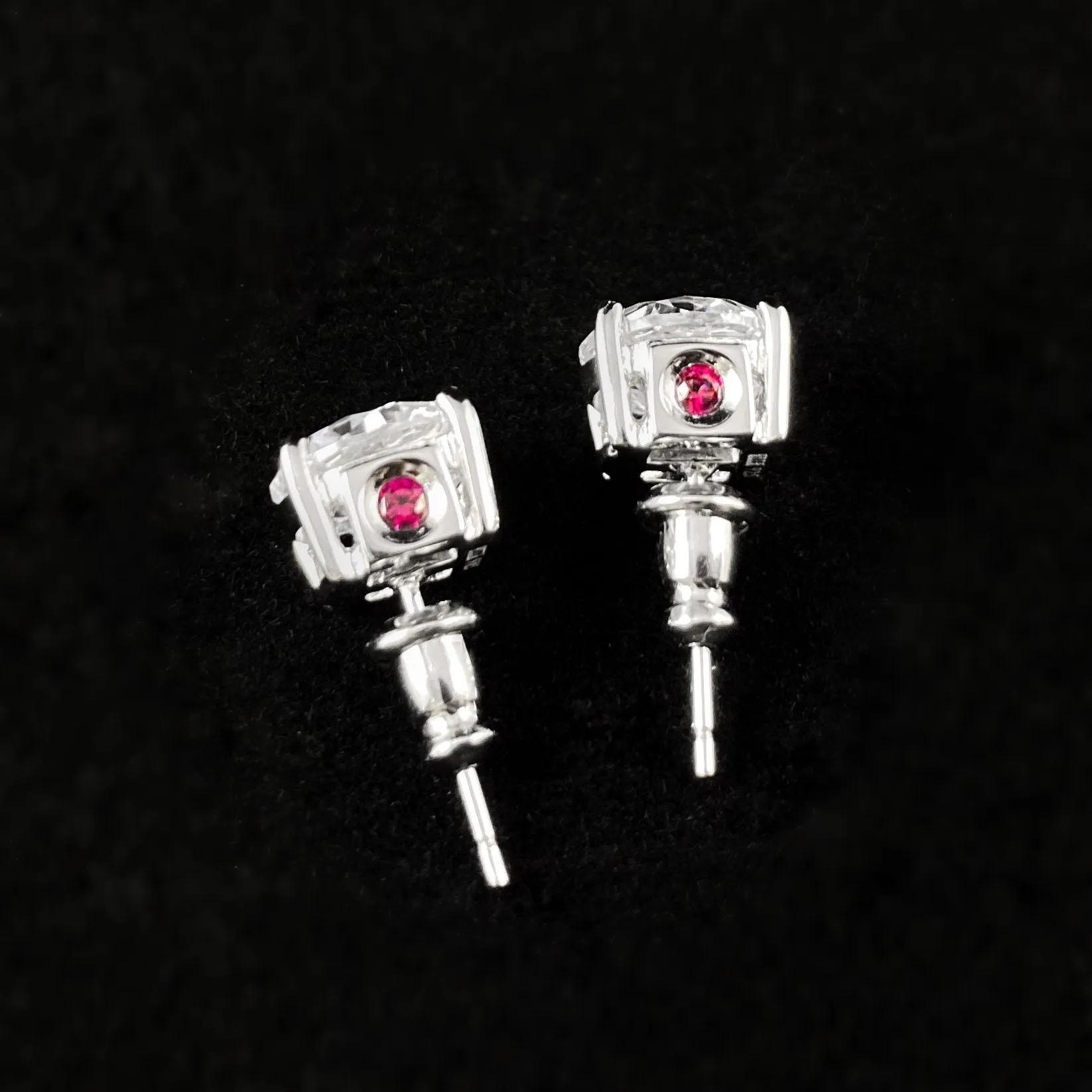 925 Sterling Silver and CZ Stone Glamorous Stud Earrings  - Elle Jewelry