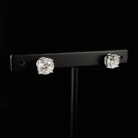 925 Sterling Silver and CZ Stone Glamorous Stud Earrings  - Elle Jewelry
