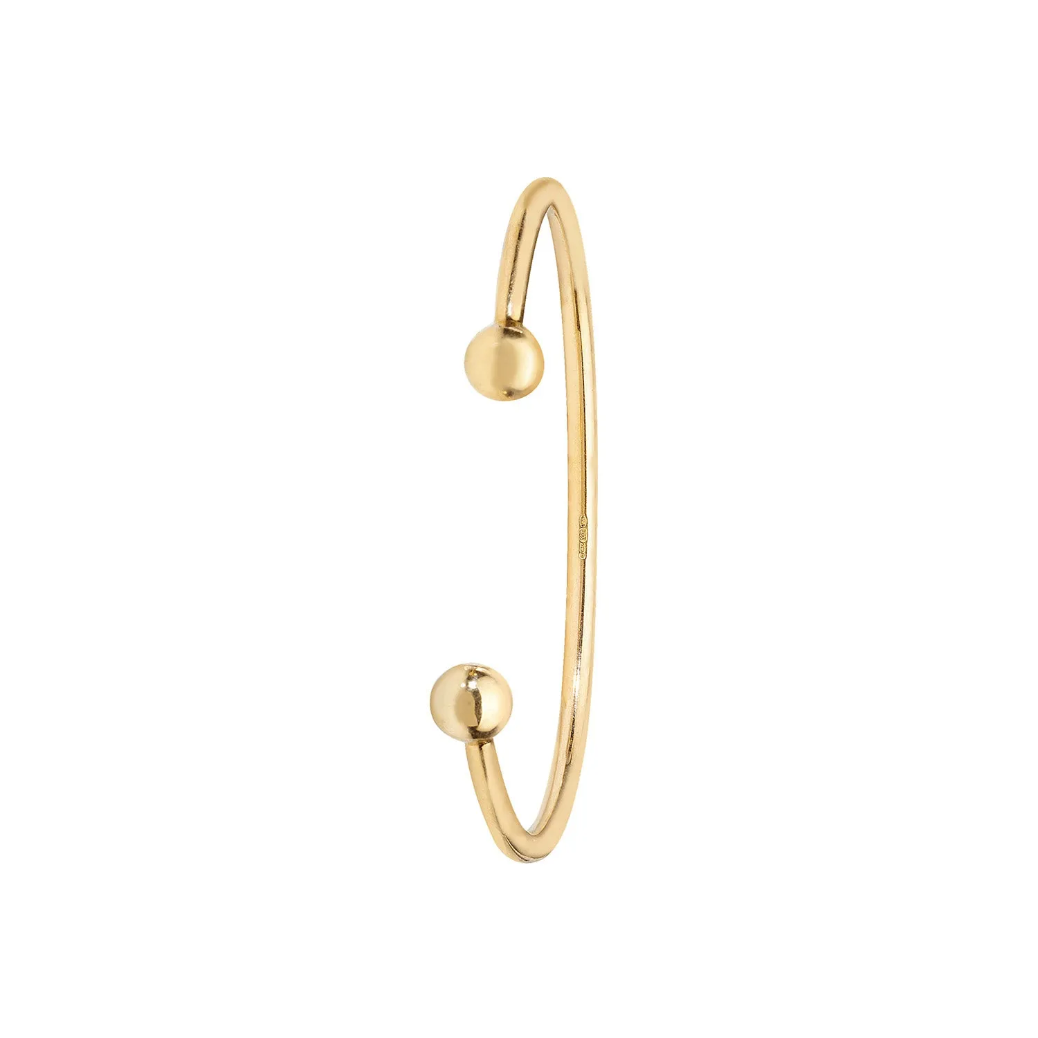 9CT GOLD BABIES' SOLID TORC BANGLE