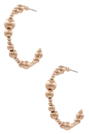 Acrylic Bead Open Hoop Earrings