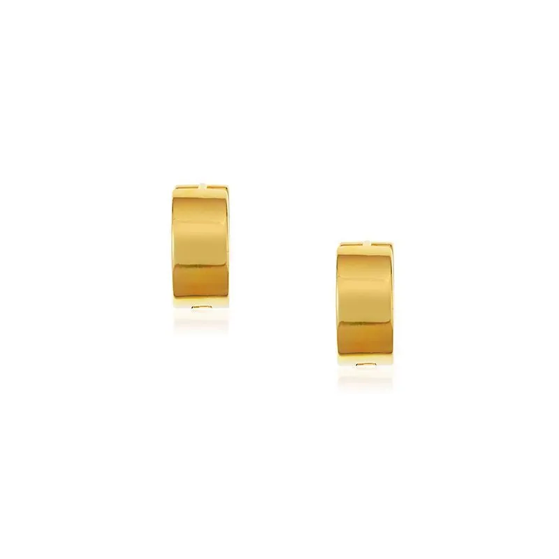 Aina Shiny Gold Vermeil Huggies