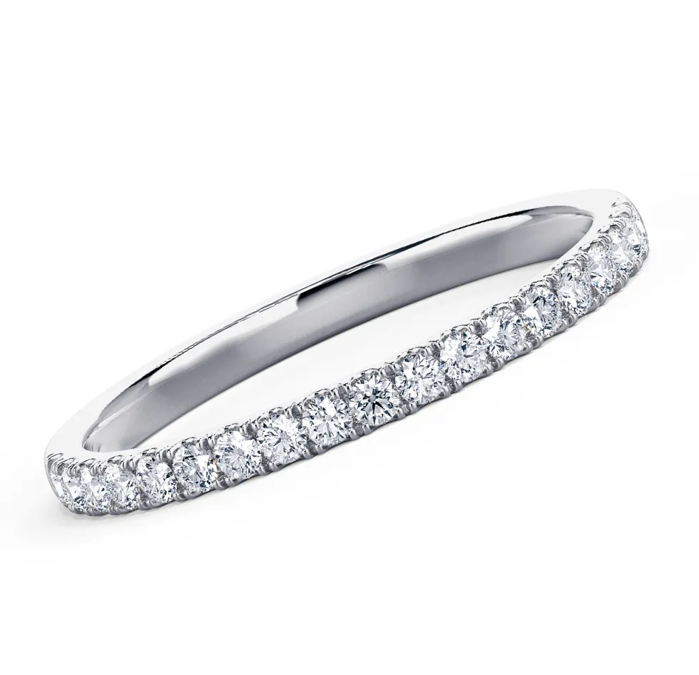 Almost Eternity Diamond Band Ring (0.32 ct Diamonds) in White Gold