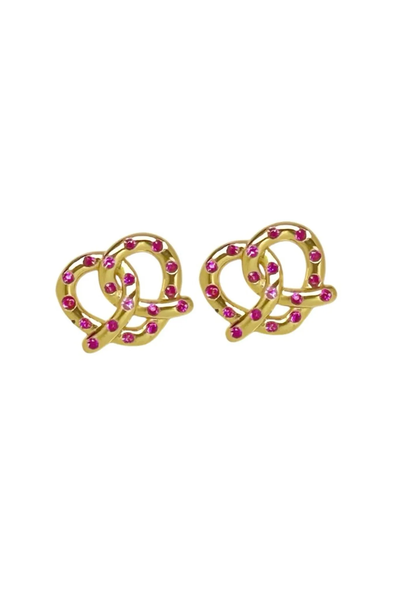 Amour Gold Stud Earrings
