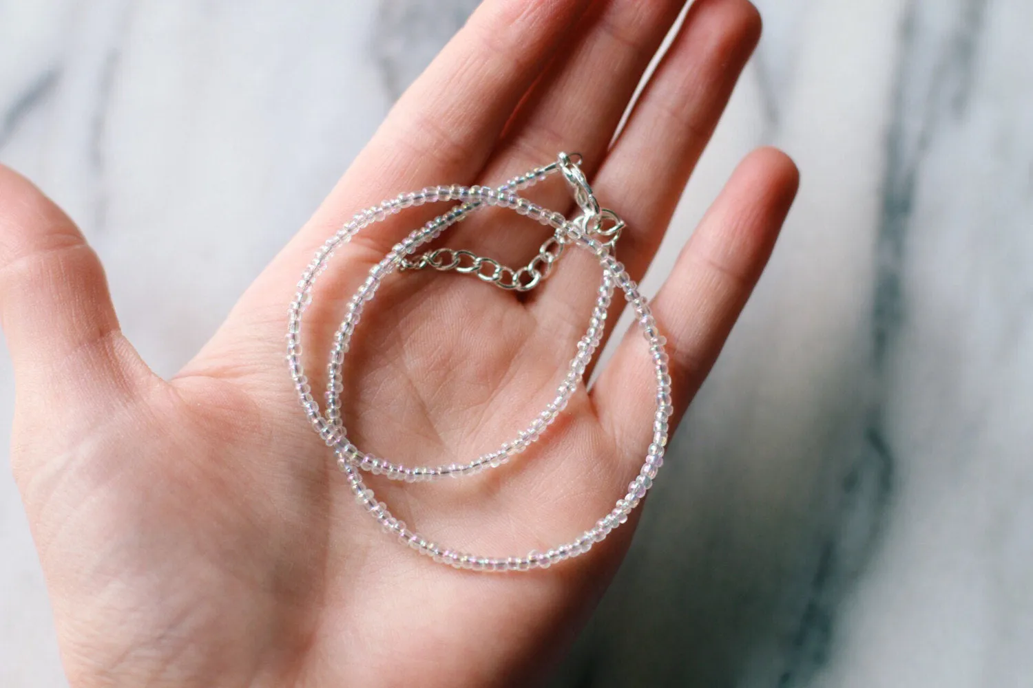 Angel Aura Crystal Beaded Choker Necklace