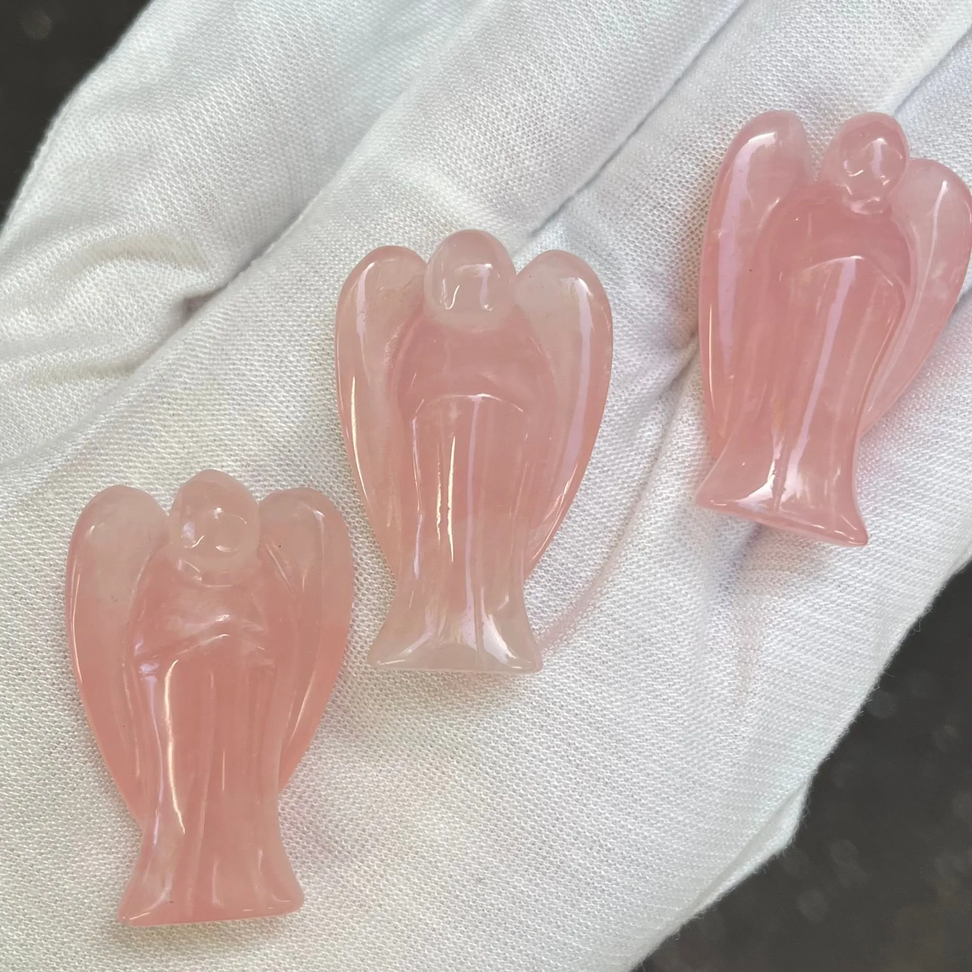 Angel Statues, Rose Quartz