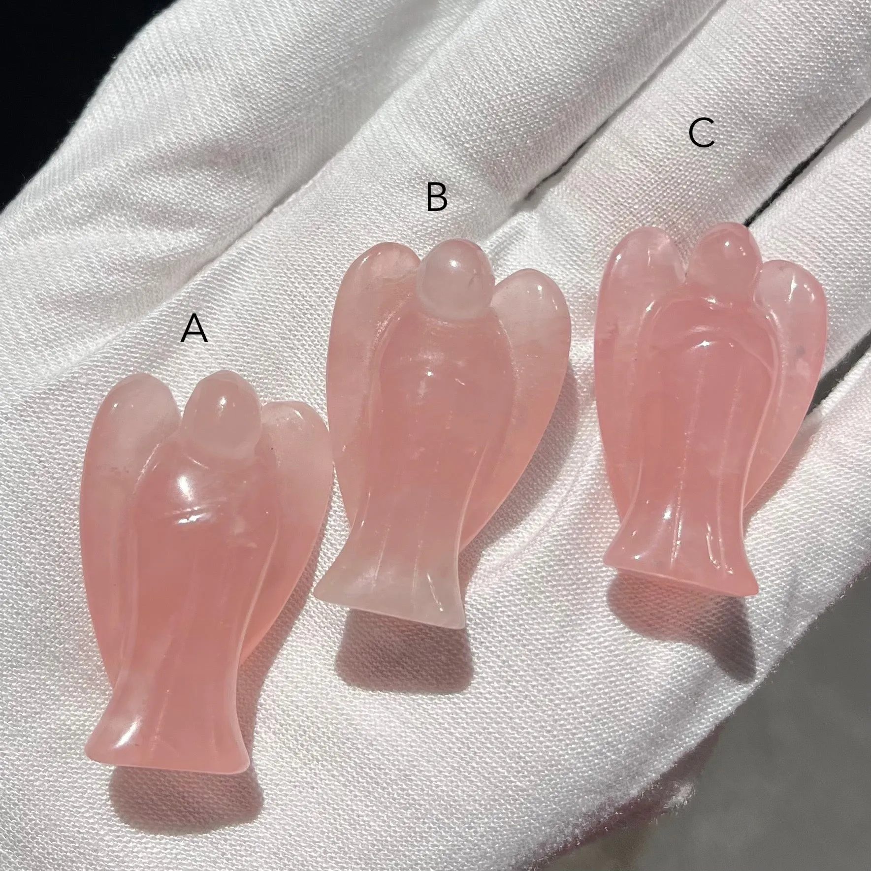 Angel Statues, Rose Quartz