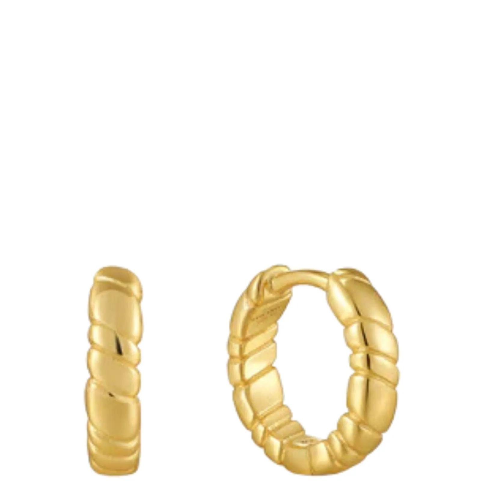 Ania Haie Smooth Operator Gold Huggie Hoop Earrings