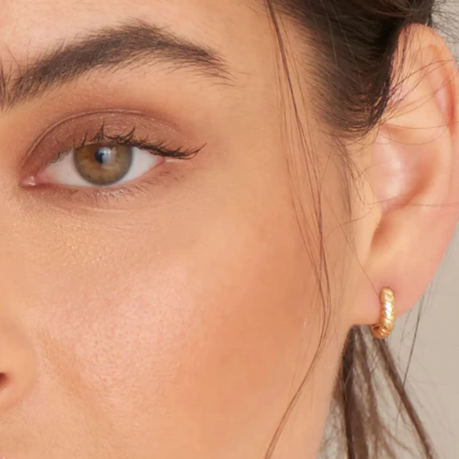Ania Haie Smooth Operator Gold Huggie Hoop Earrings