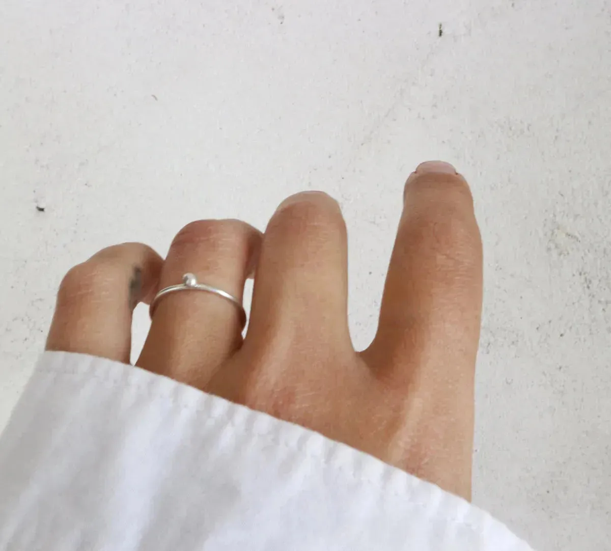 Argent Silversmith Silver Ball Ring in 925 Recycled Sterling Silver