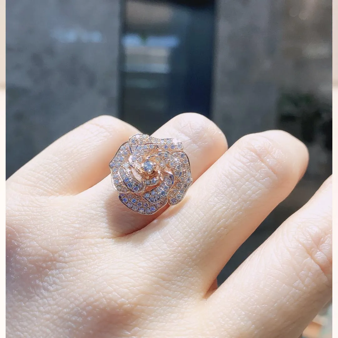 Art Deco Wedding Band & Natural Diamonds Cocktail Ring