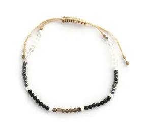 BALIPURA - Grounding Stone Bracelets - 2mm Healing Stones Braceletes - Natural Crystal, Gemstones,Silver Beads For Women, Men and Girls Gifts