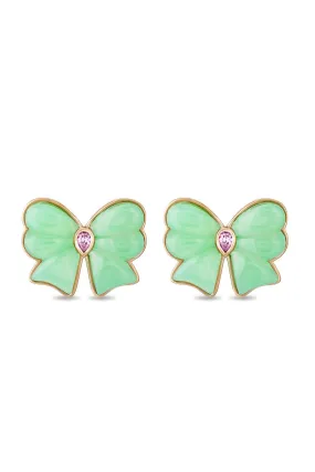 Berkeley Chrysoprase Bow Stud Earrings