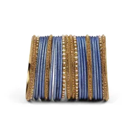 Blue Shimmer Bangle Set