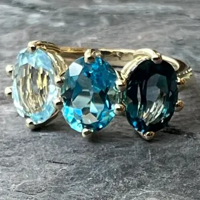 Blues Topaz 14K Gold Ring
