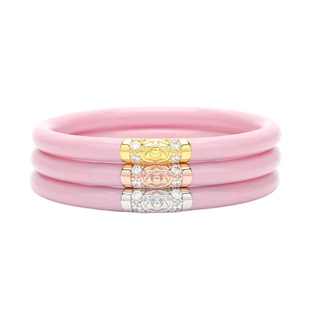 BuDha Girl Three Kings Pink All Weather Bangles - Serenity Prayer
