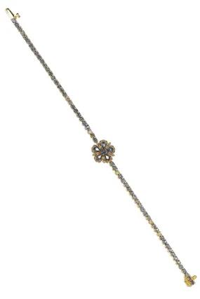 Ceylon Sapphire Flower Bracelet