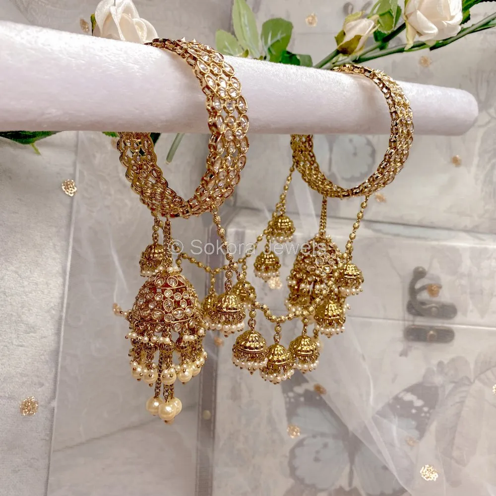 Chunky Connected Jhumka Bangles