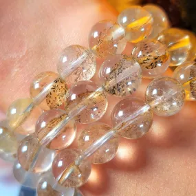 Dendritic Golden Healer Quartz Bracelet (High Quality) for Spiritual Transformation