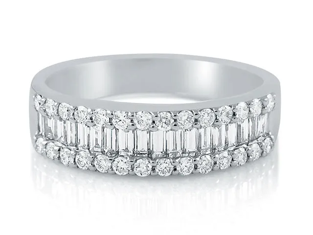 Diamond Three Row Anniversary Band 0.83ctw