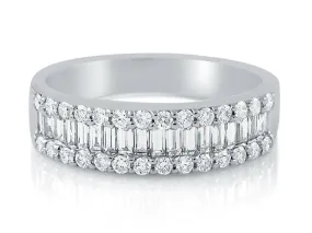 Diamond Three Row Anniversary Band 0.83ctw