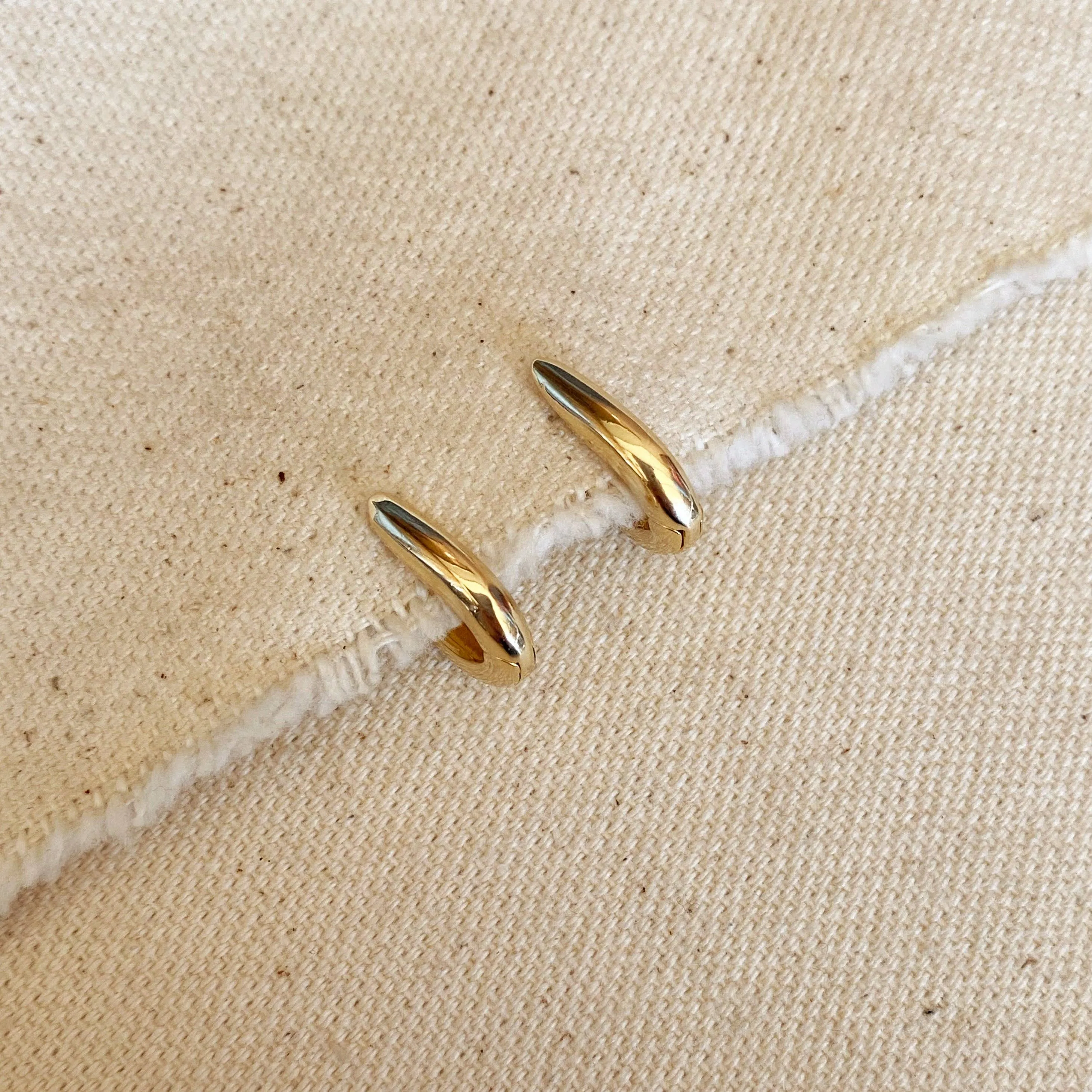 Earrings 18K GF U Shaped Hoop