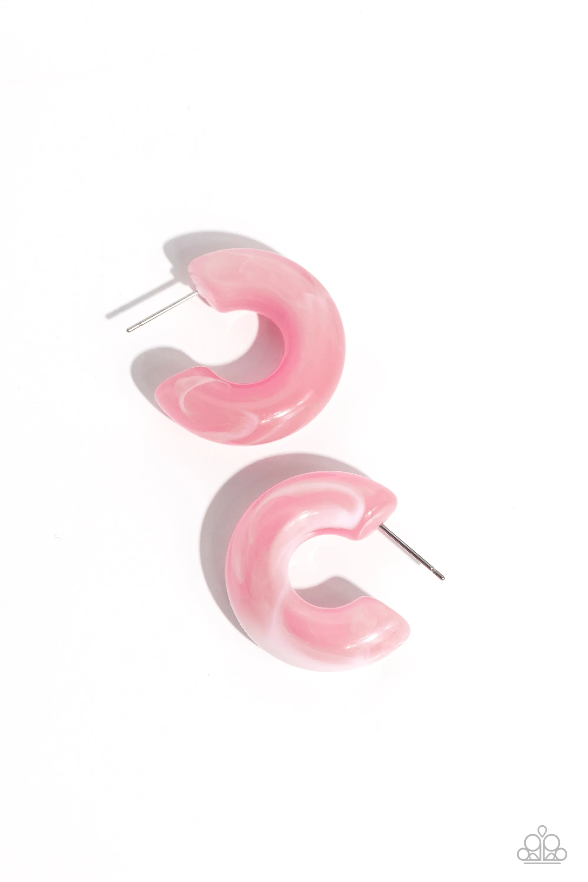 Earrings Acrylic Acclaim - Pink  MINI E439