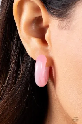 Earrings Acrylic Acclaim - Pink  MINI E439