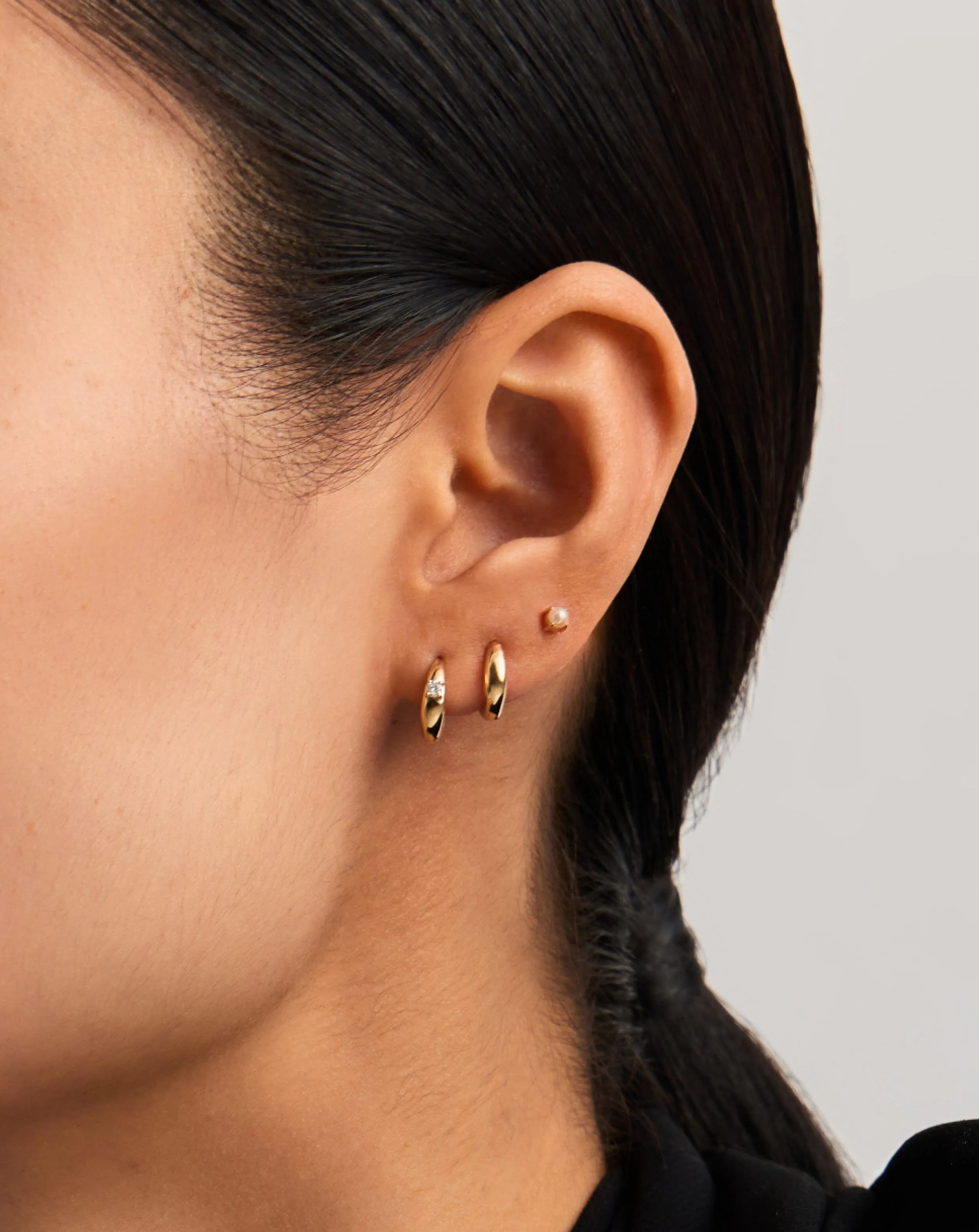 Fine Dome Huggies | 14ct Solid Gold