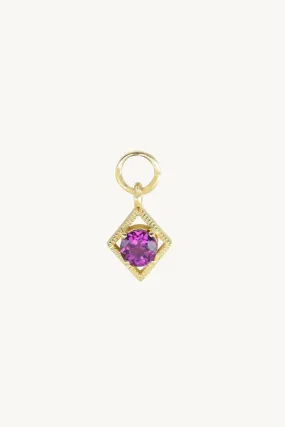 Gaya Rhodolite Gold Charm