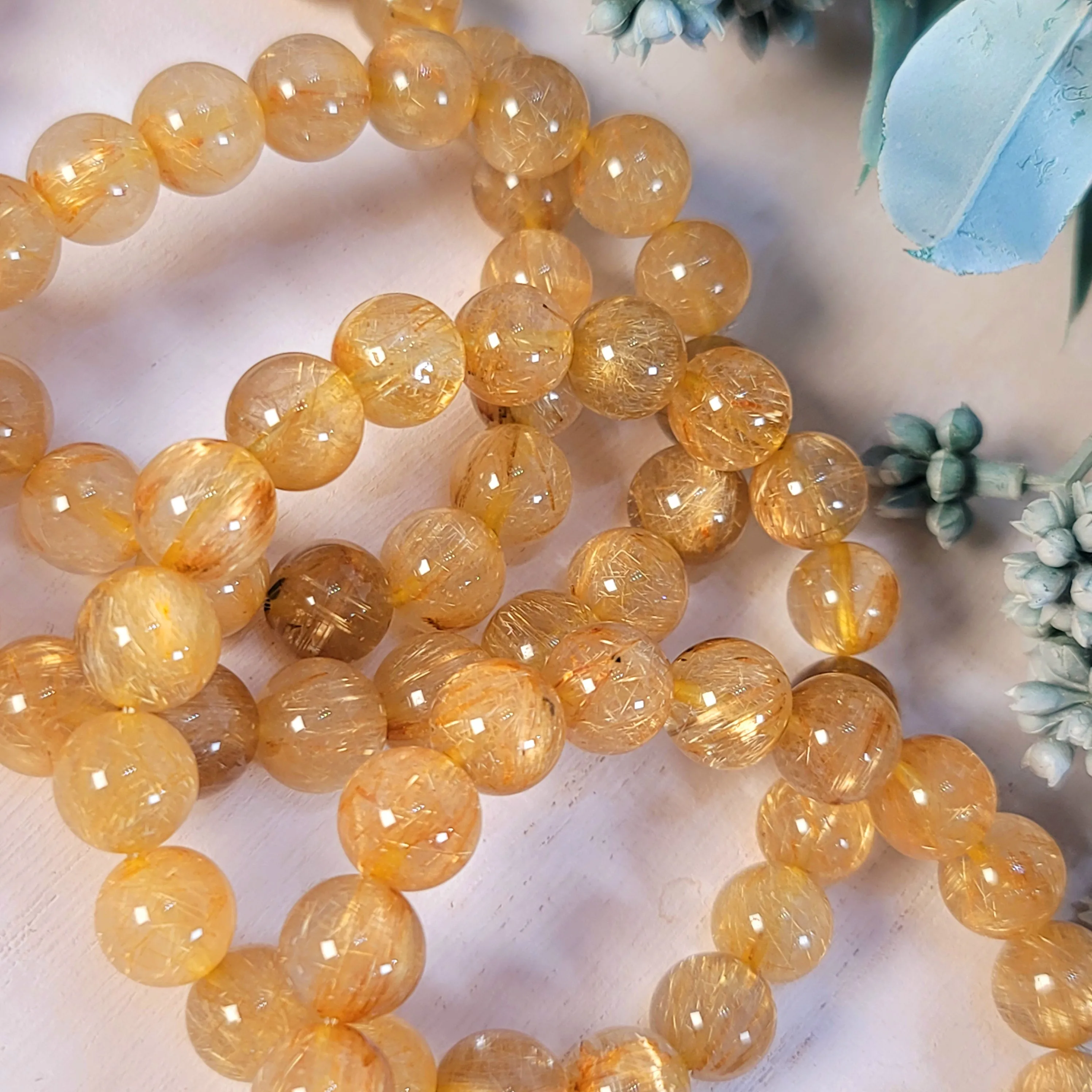 Gold Rutile Bracelet (AAA Grade) for Manifesting, Protection and Spiritual Awakening