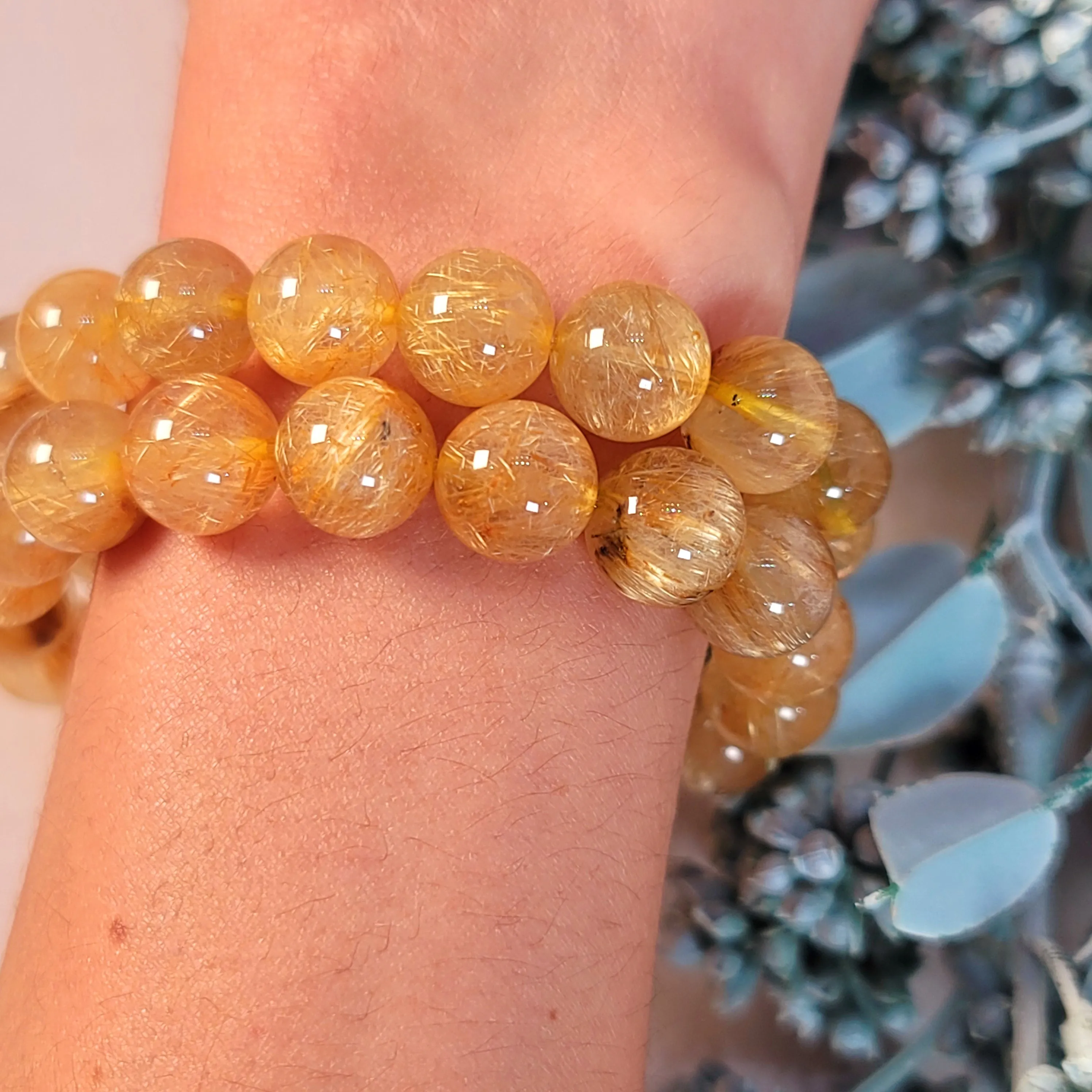 Gold Rutile Bracelet (AAA Grade) for Manifesting, Protection and Spiritual Awakening