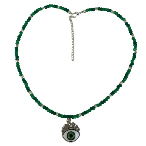 Green Evil Eye Necklace