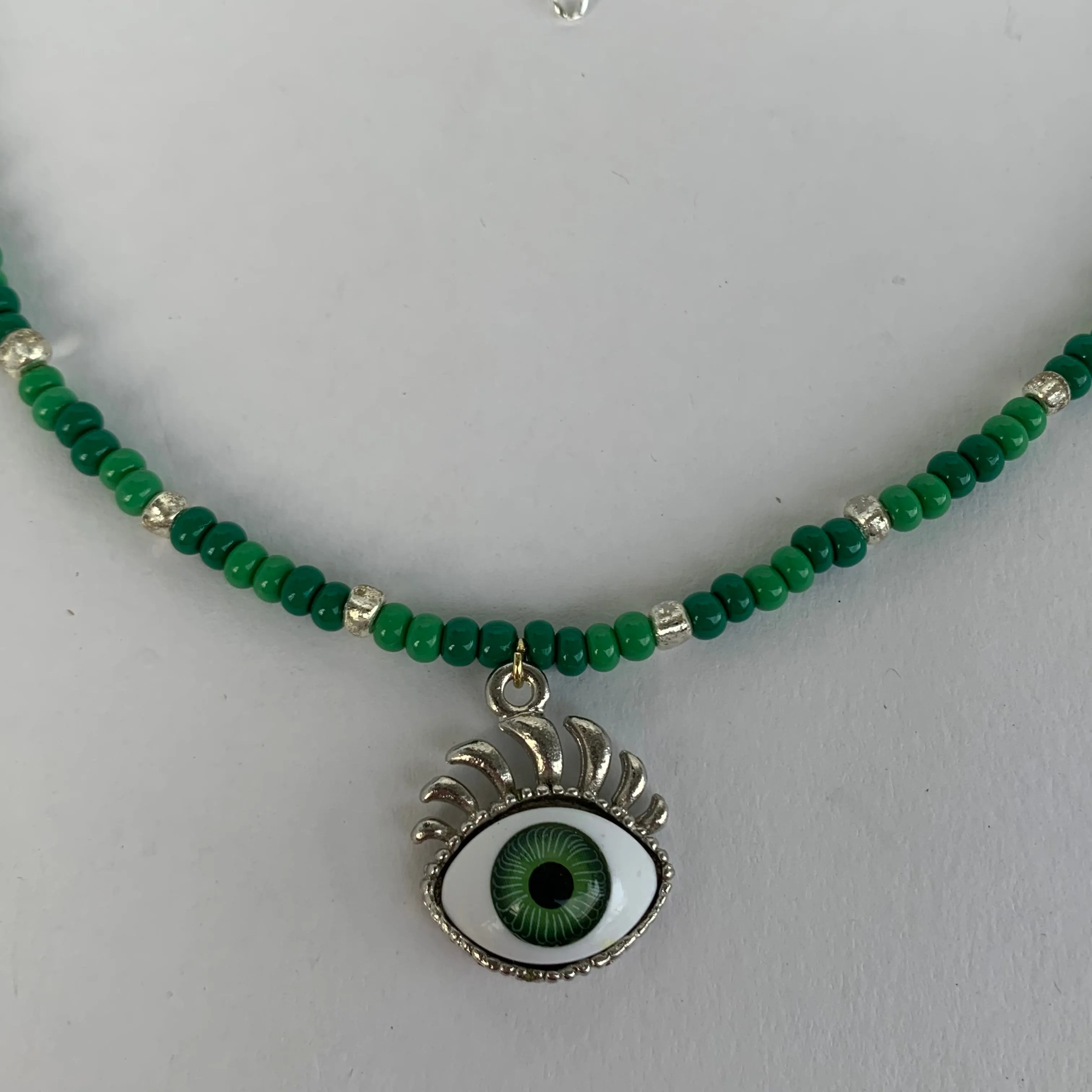 Green Evil Eye Necklace