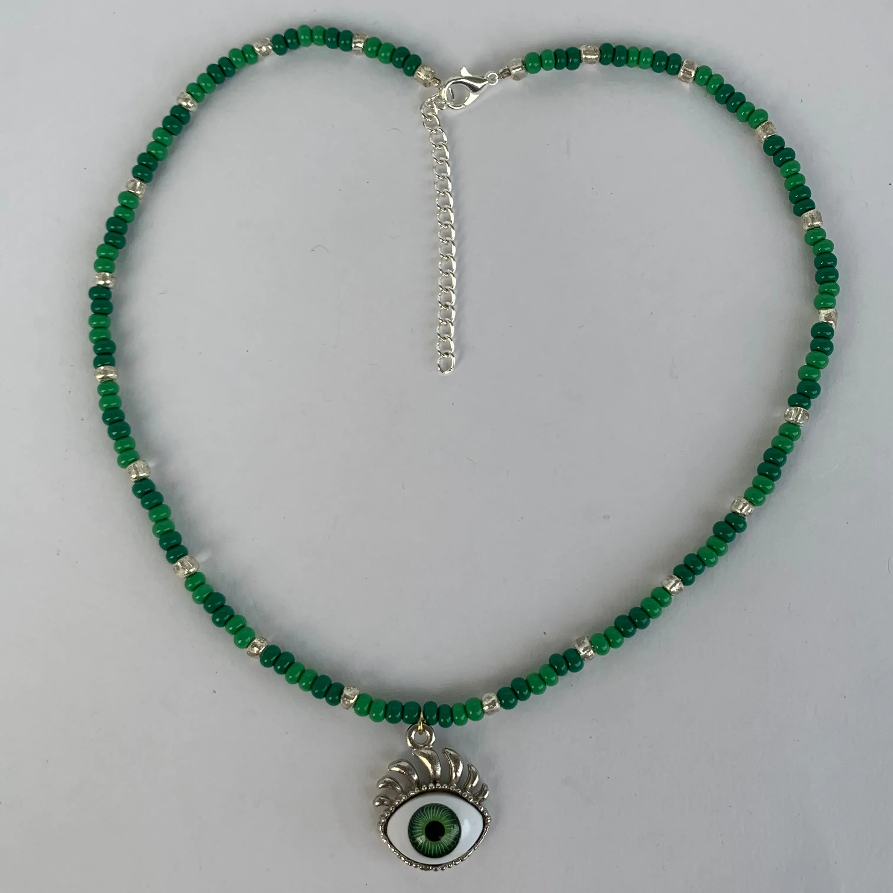 Green Evil Eye Necklace