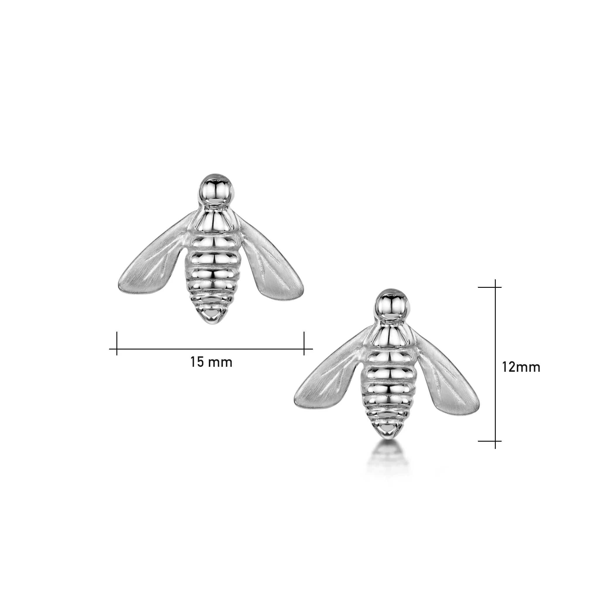 Honeybee Large Stud Earrings in Sterling Silver