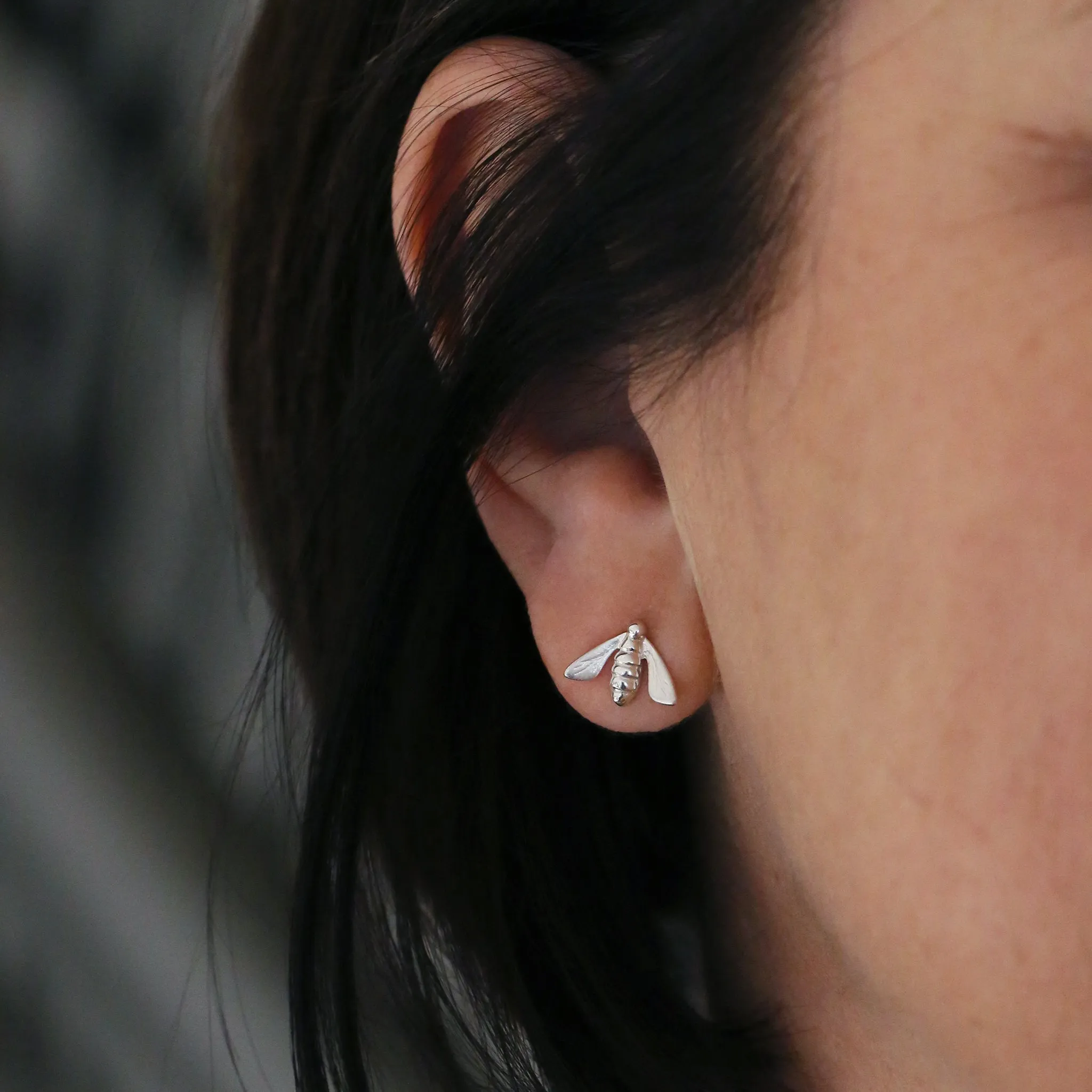Honeybee Petite Stud Earrings in Sterling Silver