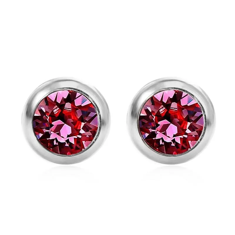 July Solitare Birthstone Earrings