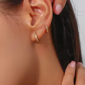 Kara Thin Diamond Hoops