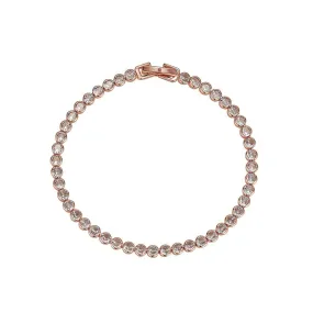 Knight and Day Dakota Rose Gold Tennis Bracelet P534BKU