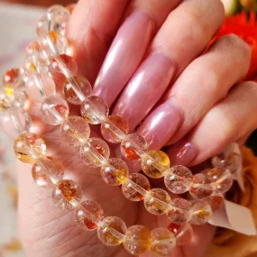 Koi Quartz Hematoid Golden Healer Bracelet (Gem Grade) for Spiritual Transformation